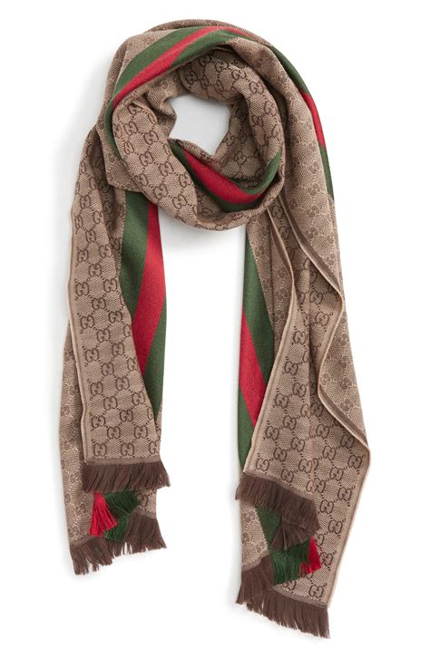 gucci mens shawl|gucci scarf with fur trim.